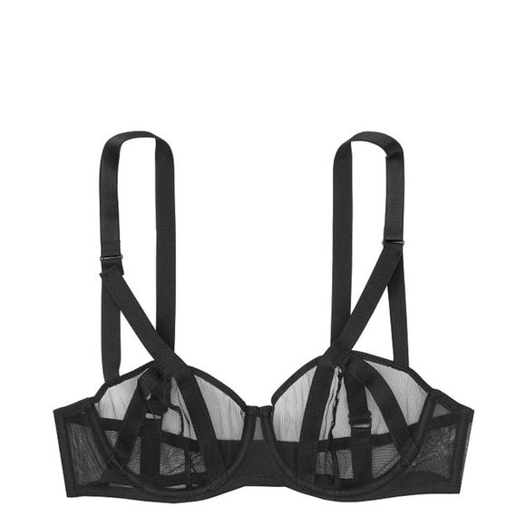 Victoria's Secret Luxe Mesh Balconette Bra & Panty Set NWT - Picture 6 of 9